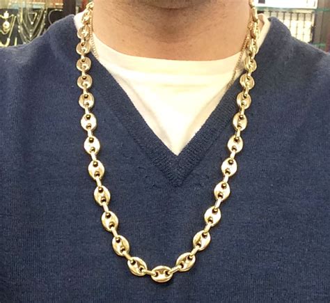 yellow gold gucci link chain|14k gold Gucci link chain.